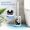 HAMITOR Toilet Bowl Brush Holder Set: Curved Design with Holder for Deep Cleaning Under Rim - Compact Hidden Scrubber for Small Space - 4 of 4
