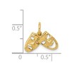 Black Bow Jewelry 14k Yellow Gold Small Comedy and Tragedy Mask Charm - 4 of 4