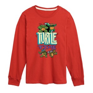 Boys' - Teenage Mutant Ninja Turtles Mutant Mayhem - Turtle Time Long Sleeve Graphic T-Shirt - 1 of 3