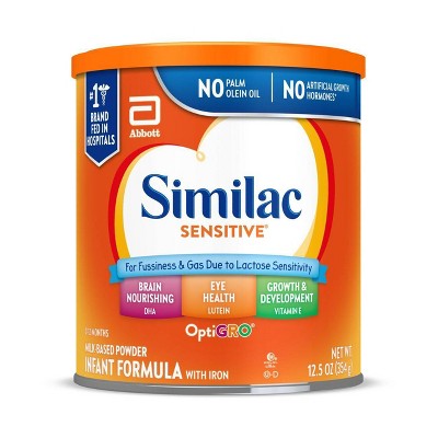 Similac Sensitive For Fussiness And Gas Powder Infant Formula - 12.5oz :  Target