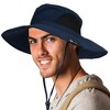SUN CUBE Wide Brim Sun Hat Adults, Fishing Hats Sun UV Protection, Hiking Bucket Hat Safari Beach Boonie, UPF 50+ - 2 of 4