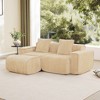 Racxily Modular Sofa, Velvet Couches with Soft Seats & Back, Upholstered Couches for Living Room Bedroom - 2 of 4