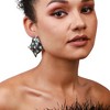 SOHI Women's Midnight Black Party Drop Earrings - 4 of 4