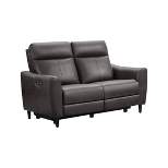 Tomasso Leather Power Reclining Loveseat with Power Headrest - Abbyson Living