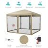 10 x 10 FT Pop Up Canopy, 3 Height Adjustable Instant Canopy with Mosquito Netting, Heavy Duty Sun Shade for Patio, Backyard - 2 of 4
