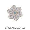 Unique Bargains Christmas Brooches Alloy Dripping Wax White 0.98"x1.18" 1 Pc - 3 of 4