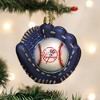 Old World Christmas Blown Glass Ornament for Christmas Tree, New York Yankees Baseball Mitt - 2 of 3