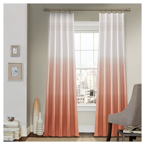 Arashi Ombre Embroidery Light Filtering Curtain Panels Vue Target