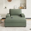 Okak Modern Oversized Lounge Sofa Chair with Armrests & Storage Ottoman,Upholstered Sleeper Sofa Couch for Bedroom,Apartments - 3 of 4