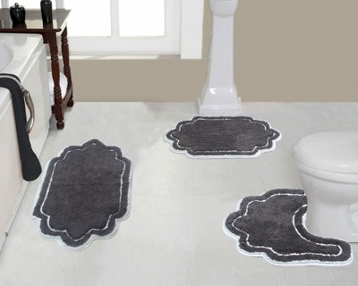 Allure Collection Cotton Tufted Bath Rug Set Set of 3 - Home Weavers