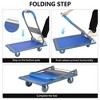 Upgraded Foldable Cart Trolley 330 lbs. Capacity Mobile Platform Hand Truck Heavy Duty Space Saving Foldable Swivel Push Handle Flatbed Truck - 2 of 3