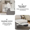 Rocking Chair with Adjustable Backrest & Footrest, Modern Upholstered Plush Seating Glider Recliner Chair with High Backrest and Side Pocket - 3 of 4