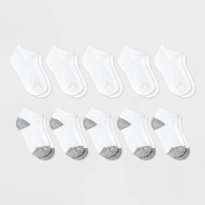 Girls' 10pk Athletic Ankle Socks - Cat & Jack™ White : Target