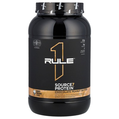 Rule One Proteins Source7 Protein Powder Drink Mix, Chocolate Peanut Butter, 2.01 lb (913 g)