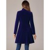 INSPIRE CHIC Women's Velvet A-Line Steampunk Double Breasted Winter Trench Coats - 3 of 4