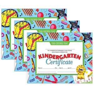 Hayes Publishing Kindergarten Certificate 8.5" x 11" 30 Per Pack 3 Packs (H-VA601-3) - 1 of 1