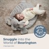Bearington Baby Lil' Spout Elephant Tummy Time Mat, 30x30in Baby Playmat, Soft Plush Animal Blanket, Elephant Baby Decor - 2 of 4