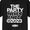 The Chainsmokers The Party Never Ends Copyright 2023 Crew Neck Short Sleeve Men's Black T-shirt - 2 of 3