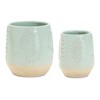 Melrose Leaf Porcealin Planter (Set of 2) - 4 of 4