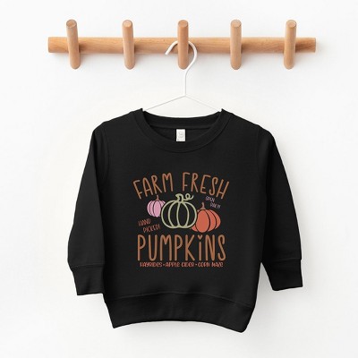 The Juniper Shop Colorful Farm Fresh Pumpkins Toddler Graphic Sweatshirt