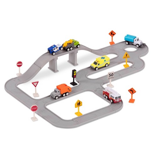 DRIVEN – Track Playset with Toy Trucks – Safe & Clean City Crew (57pc) – Pocket Series - image 1 of 4