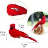 Red Bird Decor Artificial Red Cardinal Birds Artificial Birds Christmas Cardinal Birds for Tree Flower Floral Arrangements Yard Patio Wreath - 2 of 4