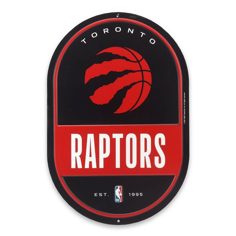 NBA Toronto Raptors Embossed Metal Pill Wall Sign, 1 of 5