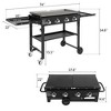 Winado Foldable Gas Griddle Cooking Station 4-Burner Gas Grill in Black - 2 of 4