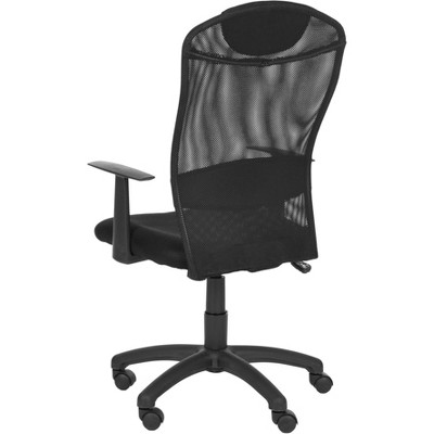 Shane Black Mesh Swivel Desk Chair with Metal Base
