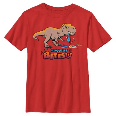 Boys Youth Raptors Ate My Homework Jurassic Park Shirt