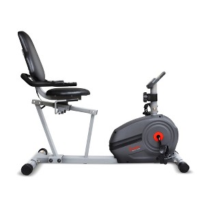 Sunny Health & Fitness Magnetic Smart Recumbent Exercise Bike - Black - 1 of 4