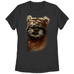 Women's Star Wars The Ewok Named Wicket Profile Picture T-Shirt - 1 of 3