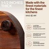 John Boos Walnut Wood Cutting Board for Kitchen Prep, 12 Inch in Diameter, 1.5 Inch Thick Edge Grain Round Charcuterie Boos Block with Wooden Bun Feet - 3 of 4