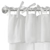 Awesome Home  Recycled Cotton Blend Ruffle Tie Top Curtains Pair - 2 of 4