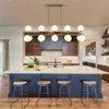 PAKOKULA 15-Light Silver Linear Sputnik Chandelier with Opal Glass Globe Shade - 3 of 4