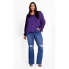 Women's Plus Size Maia Top - purple | CITY CHIC - 2 of 4