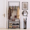 23.6''Coat Rack, 3-in-1 Hall Tree with Shoe Bench - 4 of 4