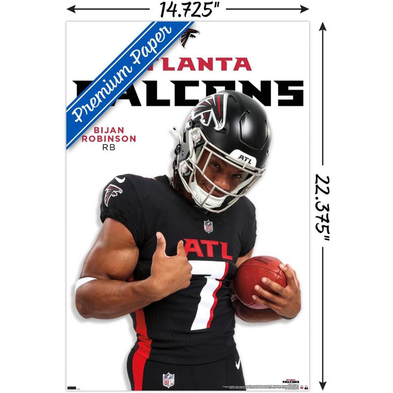 Trends International NFL Atlanta Falcons - Bijan Robinson Feature Series 24 Unframed Wall Poster Prints, 3 of 7