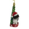 Kurt Adler 4.25 In Dog With Green Tree Christmas Puppy Dog Bed Tree Ornaments - 2 of 3