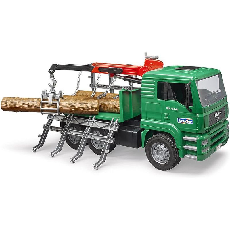 Bruder MAN Timber Truck with Loading Crane and 3 Trunks, 5 of 6