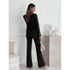 Coolmee Women's Casual Blazer Jacket Gold Button Long Sleeve Work 0ffice Blazer Lapel Open Front Jacket - 2 of 4