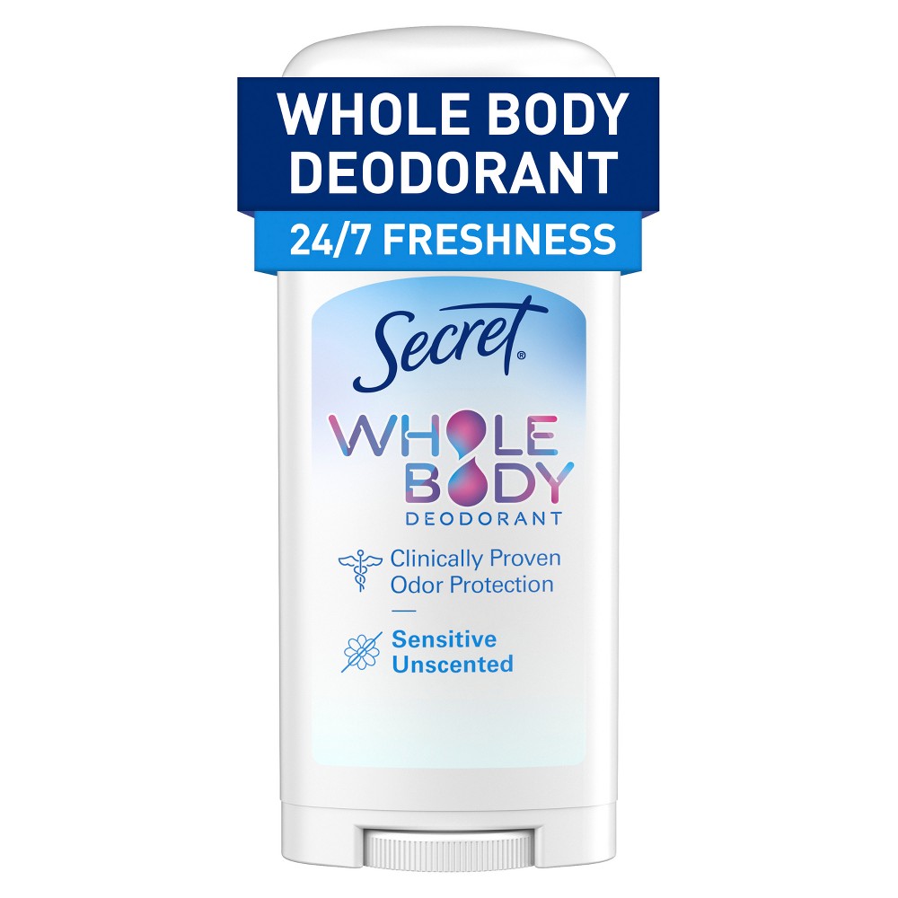 Photos - Deodorant Secret Whole Body Stick Aluminum Free  for Women - Unscented - 2. 