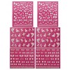 Wrapables Fingernail Stickers Nail Art Nail Stickers Self-Adhesive Nail Stickers 3D Nail Decals - Bows, Hearts & Flowers (3 Designs/6 Sheets) - 2 of 3