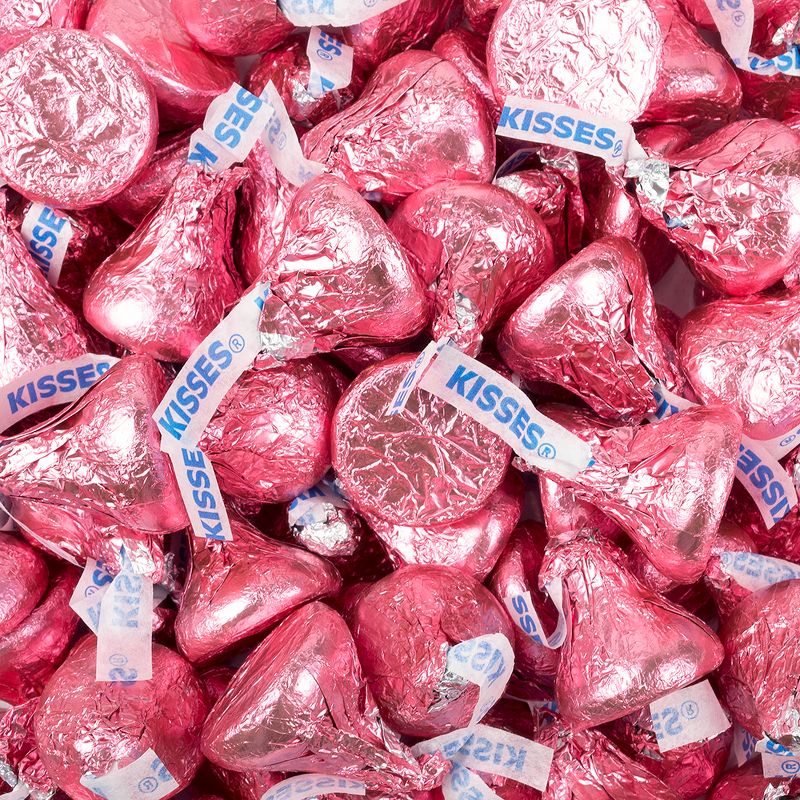Pink Hershey's Kisses Candy - Milk Chocolates, 1 of 3