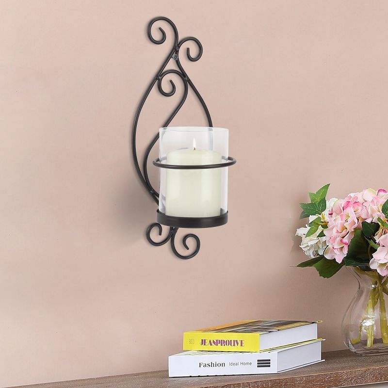 Wall Sconce Pillar Candle Holder - Stonebriar Collection, 4 of 5