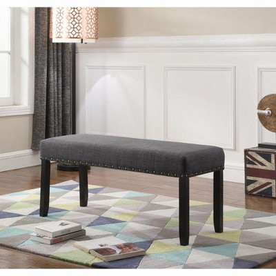NicBex Upholstered Bench,44 inch Dining Bench with Solid Wood Frame,Modern Ottoman with Turned Legs for Living Room,Entryway,Kitchen