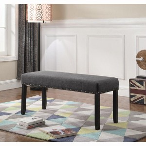 NicBex Upholstered Bench,44 inch Dining Bench with Solid Wood Frame,Modern Ottoman with Turned Legs for Living Room,Entryway,Kitchen - 1 of 4