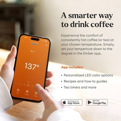 Ember Copper 14oz Temperature Control Smart Mug with Coaster
