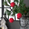 Whisen D3.9" Christmas Ball Ornaments, Decorative Hanging Ball Christmas Tree Ornaments, Set of 6 - Red - 4 of 4