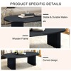 Grungis Coffee Table with Tapered Tabletop Design,Modern End Table for Living Room,Offices - 4 of 4